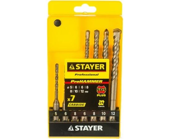 Набор буров (SDS-plus; 7 шт.) по бетону STAYER 2930-H7 – изображение 3