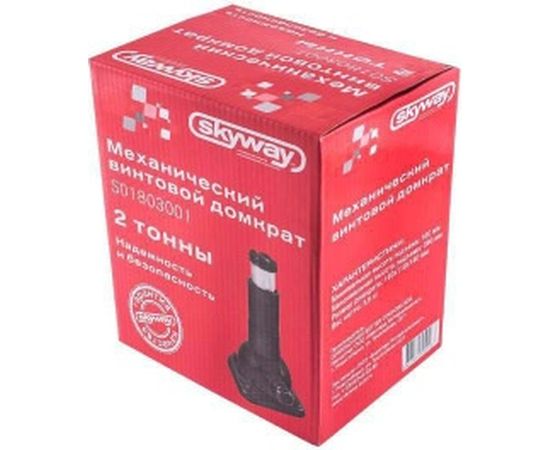 Механический винтовой телескопический домкрат SKYWAY 2т h 180-390 мм в коробке S01803001 – изображение 4