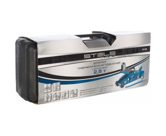 Гидравлический подкатной домкрат с фиксатором 2.5 т STELS SAFETY PIN 51132 – изображение 6