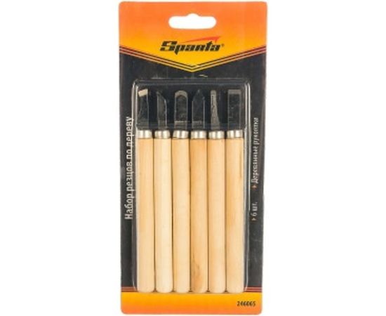 Набор резцов по дереву SPARTA 6 штук 246065 – изображение 2