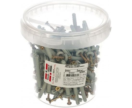 Дюбель-гвоздь 6х60 гриб, полипропилен 100шт - ведро Tech-Krep 101990 – изображение 2