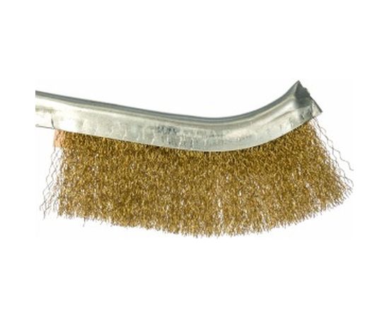 Металлическая щетка с пластмассовой красной ручкой SANTOOL 060102 – изображение 2