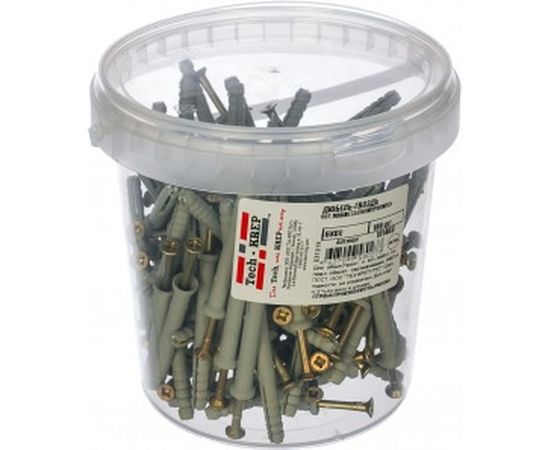 Дюбель-гвоздь 6х60 потайная манжета, полипропилен 100шт - ведро Tech-Krep 101468 – изображение 2