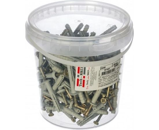 Дюбель-гвоздь 6х40 гриб, полипропилен 150шт - ведро Tech-Krep 101989 – изображение 2