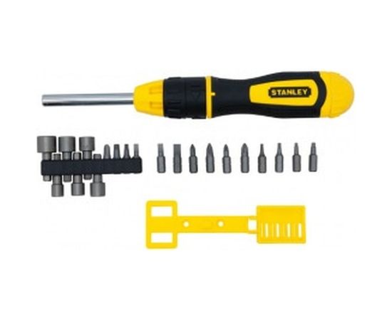 Отвертка с храповым механизмом в комплекте с 20-тью вставками Stanley Multibit STHT0-62574 0-62-574 – изображение 2