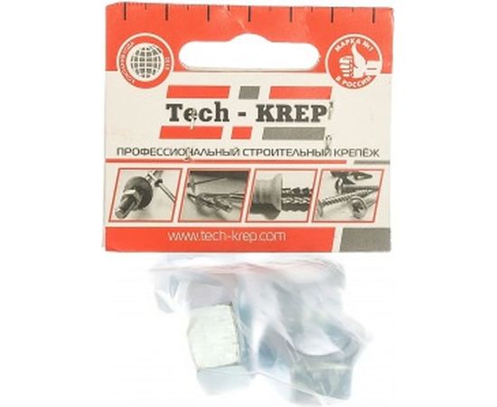 Шестигранная гайка DIN 934 оцинкованная М16, 4шт - пакет Tech-Krep 112249 – изображение 2