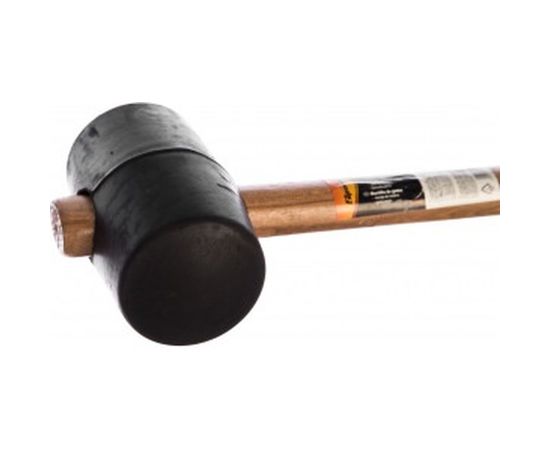 Резиновая киянка SPARTA 680 г черная резина, деревянная рукоятка 111555 – изображение 2
