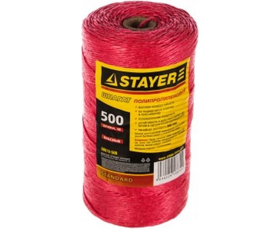 Полипропиленовый шпагат 500 м красный STAYER 50079-500 – изображение 2
