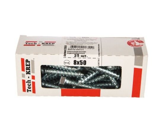 Сантехнический болт DIN 571 оцинкованный 8х50, 25шт - коробка Tech-Krep 126554 – изображение 2
