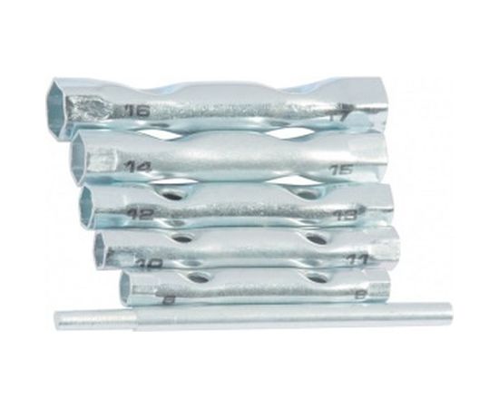 Набор ключей-трубок торцевых 8х17 мм, вороток, оцинкованные,6 шт SPARTA 137405 – изображение 2