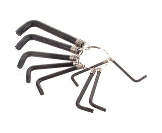 Набор имбусовых ключей TORX 9шт, оксидированные, на кольце SPARTA 112667 – изображение 2