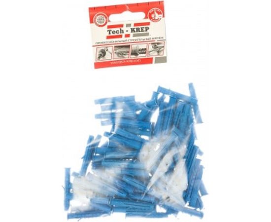 Распорный дюбель Чапай 6х40 шипы+усы, полипропилен 100шт - пакет Tech-Krep 117855 – изображение 2
