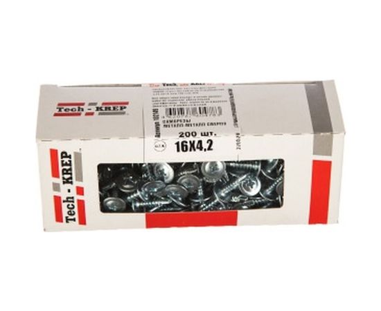 Саморез Tech-Krep ШСММ сверло 4,2х16 200 шт, коробка с окном 102149 – изображение 2