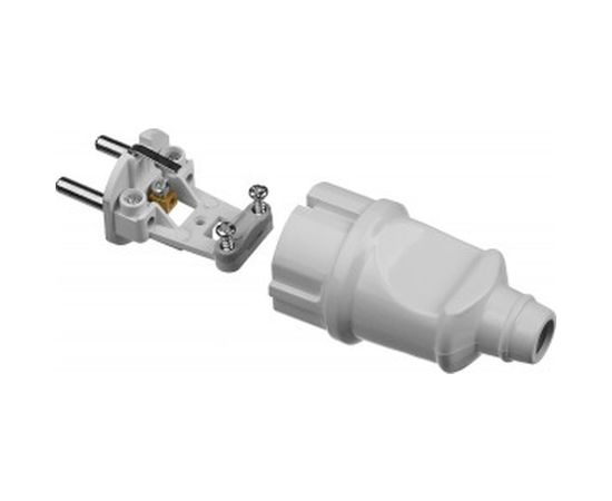 Электрическая вилка STAYER MAXElectro, 6А/220В, с заземлением, белая, 55160-W – изображение 3