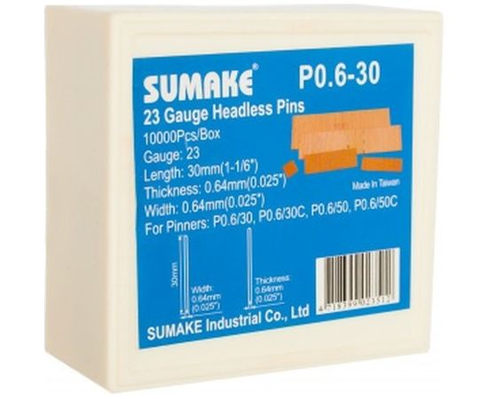 Шпильки Р0,6-30 10000 шт. для шпилькозабивного пистолета Р0,6/30 SUMAKE 30421 – изображение 3