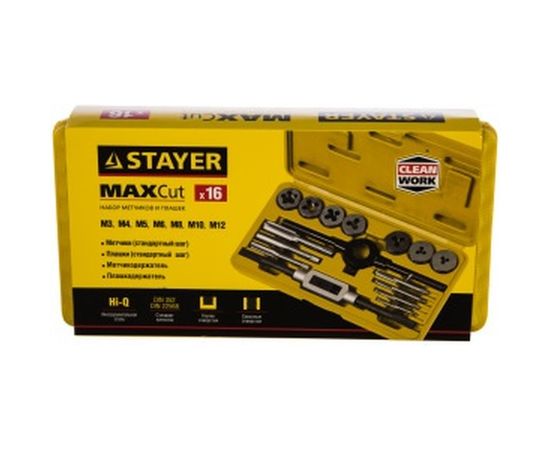 Набор метчиков и плашек STAYER MASTER 16 предметов 28010-H16_z01 – изображение 3