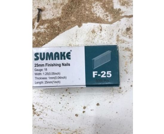 Гвозди (25 мм) 5000 шт. для гвоздезабивателей F18/30; F18/50 Sumake F-25 – изображение 4