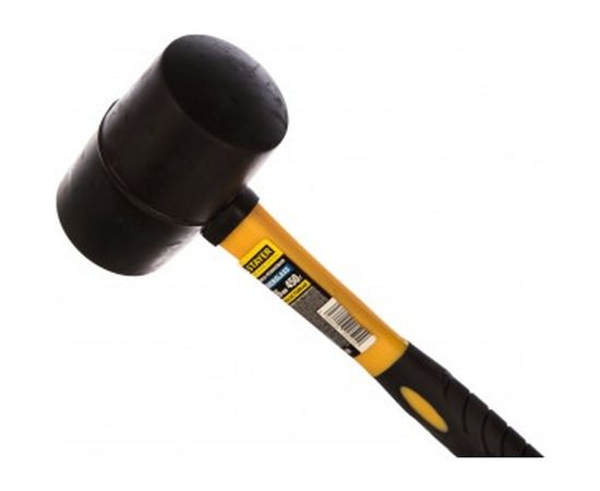 Резиновая черная киянка с фибергласовой ручкой 450г STAYER PROFESSIONAL 2054-65 – изображение 4