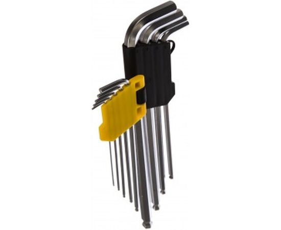 Набор имбусовых ключей, длинные с шариком 9 предметов STAYER MASTER 2741-H9-2 – изображение 4