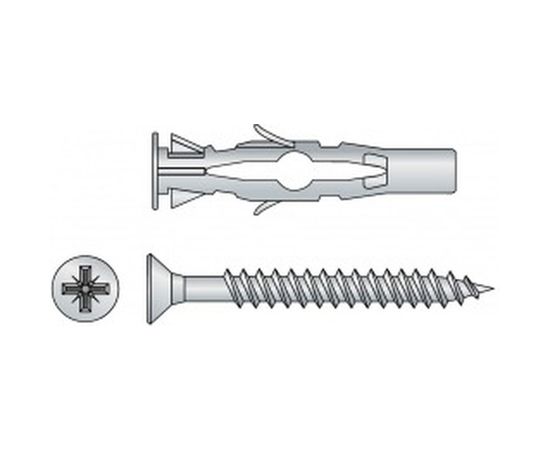 Дюбель-бабочка DQ с шурупом Tecfi 8x50 4 шт 147482 – изображение 5