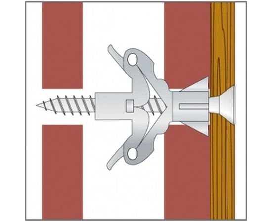 Дюбель-бабочка DQ с шурупом Tecfi 8x50 4 шт 147482 – изображение 6