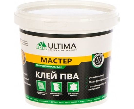 Клей ПВА ULTIMA МАСТЕР ведро 0,9кг ULTMST09 