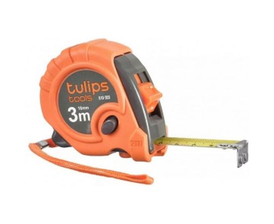 Рулетка Tulips tools с фиксатором, 3 м/16 мм II10-003 