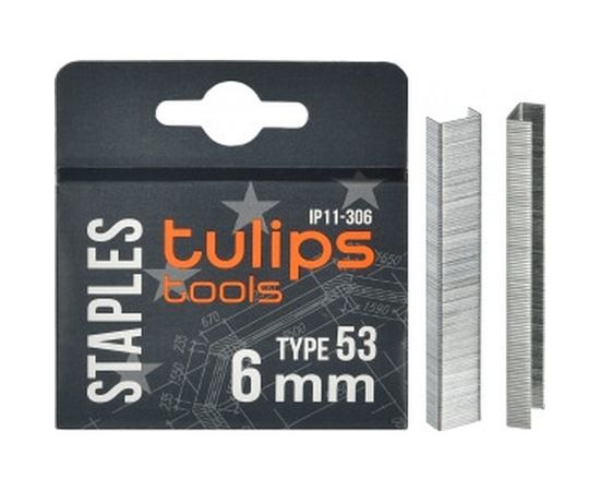 Скобы тип 53 (1000 шт; 6 мм) для степлера Tulips tools IP11-306 