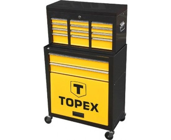 Тележка для инструмента, 2 выдвижные ящика, полка TOPEX 79R500 