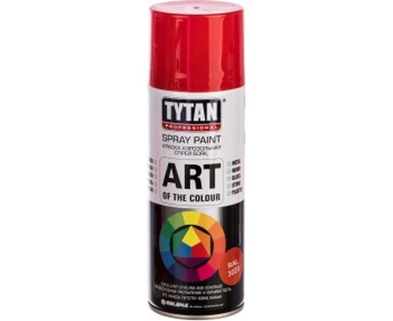 Аэрозольная краска TYTAN PROFESSIONAL ART OF THE COLOUR RAL3020, красная 400мл 93649 