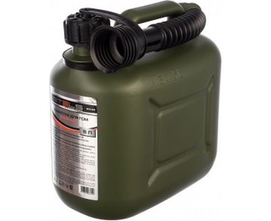 Канистра для ГСМ вертикальная, 5 л пластиковая, усиленная STELS 53124 