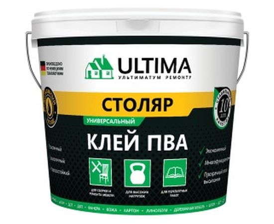 Клей ПВА ULTIMA СТОЛЯР ведро 0,9кг ULTSTL09 