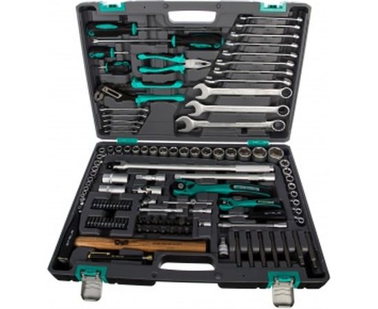 Набор инструмента 1/4", 1/2", CrV, S2, усиленный кейс, 119шт STELS 14112 – изображение 2