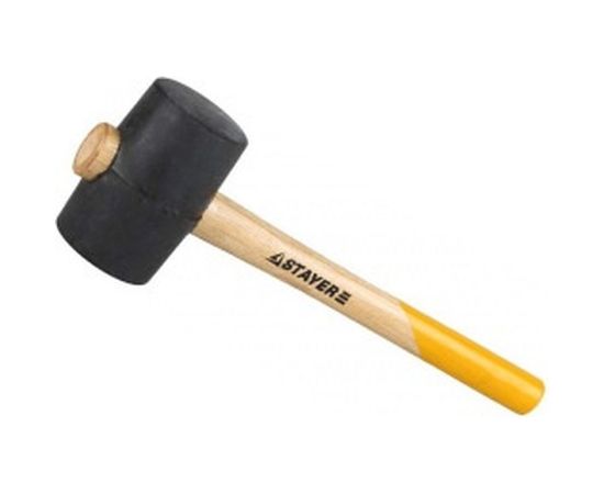 Резиновая киянка с деревянной ручкой STANDARD 55 мм 0,34 кг STAYER 20505-55 – изображение 2