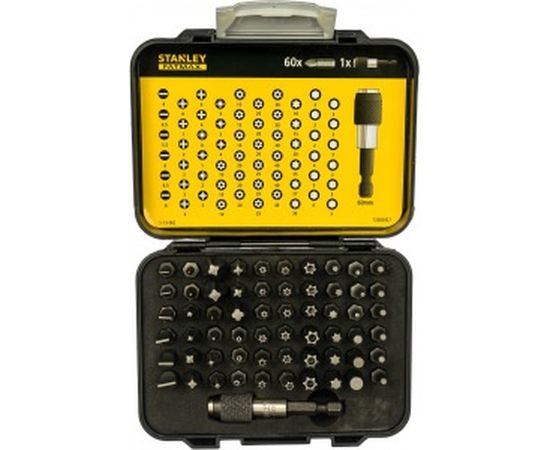 Набор вставок отверточных Expert с магнитным держателем (1/4", 61 предмет) Stanley 1-13-902 – изображение 2
