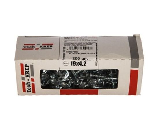Саморез Tech-Krep ШСММ сверло 4,2х19 200 шт, коробка с окном 102150 – изображение 2