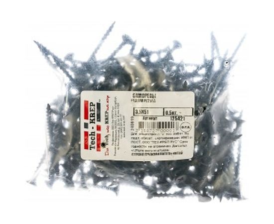 Саморез Tech-Krep 3,5*51 редкая резьба 0,5кг (217 шт.) 125421 – изображение 2