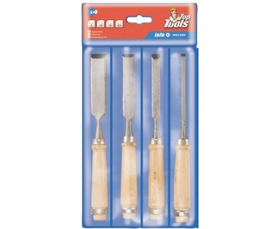 Набор стамесок (6-24 мм, 4 штуки) Top Tools 09A320 – изображение 2
