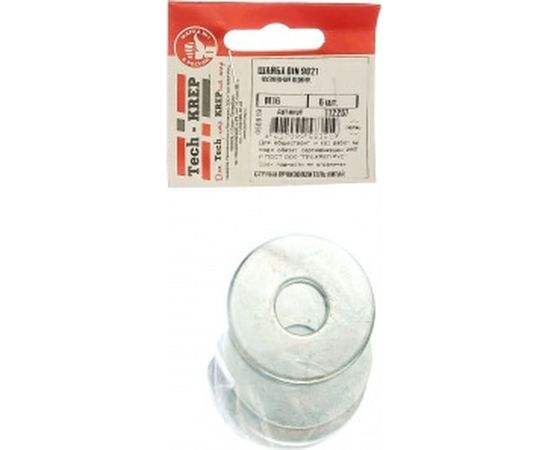 Кузовная оцинкованная шайба DIN9021 М16 6шт - пакет Tech-Krep 112257 – изображение 2