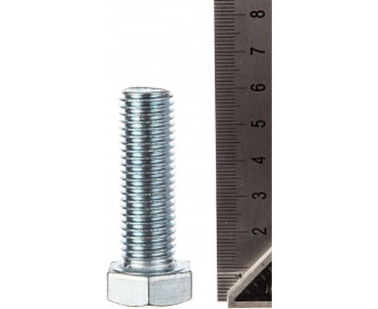 Болт DIN 933 с шестигранной головкой, оцинкованный М16х50, 15шт - коробка Tech-Krep 126535 – изображение 2