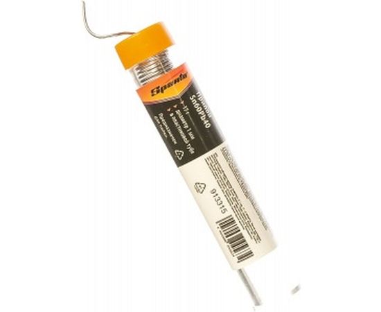 Припой Sn60Pb40 (1 мм; 17 г; в пластмассовой тубе) SPARTA 913315 – изображение 2