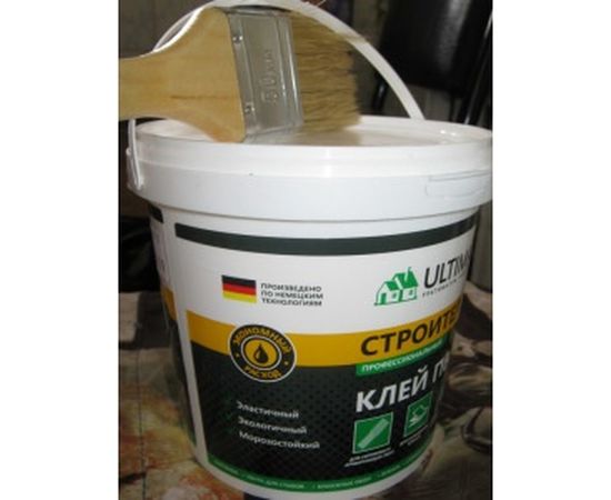 Клей ПВА ULTIMA СТРОИТЕЛЬ ведро 0,9кг ULTSTR09 – изображение 2