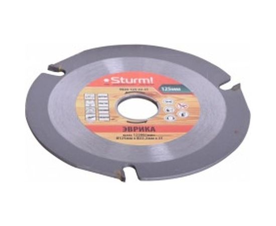 Диск пильный по дереву, пластику, гипсокартону 125х22.2 мм, 3 зуба Sturm 9020-125-22-3T – изображение 2