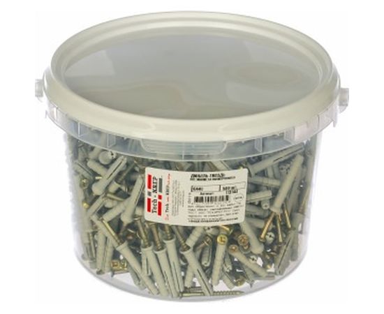 Дюбель-гвоздь 6х40 потайная манжета, полипропилен 500шт - ведро Tech-Krep 113144 – изображение 2