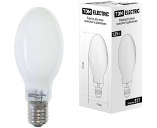 Ртутная лампа высокого давления TDM ДРЛ 125 Вт Е27 SQ0325-0008 – изображение 2