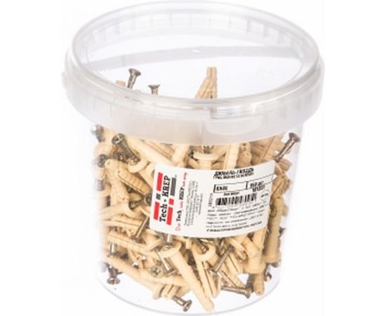 Дюбель-гвоздь 6х40 гриб, нейлон 150шт - ведро Tech-Krep 101331 – изображение 2