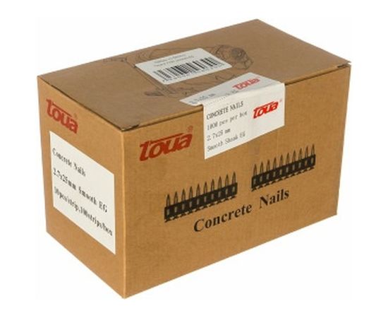 Гвозди по бетону (2,7х25 мм; 1000 шт.) TOUA 2725smoothEG – изображение 2