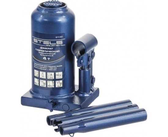 Гидравлический бутылочный телескопический домкрат 4 т STELS 51140 – изображение 2