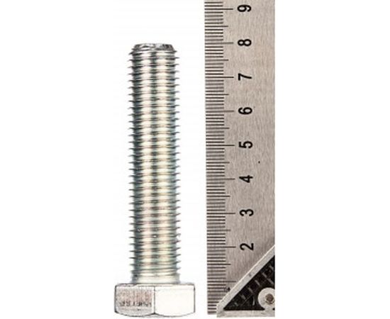 Болт DIN 933 с шестигранной головкой, оцинкованный М16х70, 12шт - коробка Tech-Krep 126536 – изображение 3