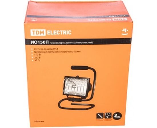 Прожектор галогенный черный TDM ИО150П SQ0302-0013 – изображение 3